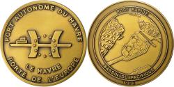 World Coins - France, Medal, Port Autonome du Havre, Porte de l'Europe, 1993, Pichard,