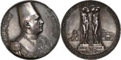 World Coins - Egypt, Medal, Fuad I, Official Visit in Rome, 1927, Silver, Aurelio Mistruzzi