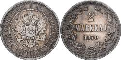 World Coins - Coin, Finland, Alexander II, 2 Markkaa, 1870, Helsinki, , Silver