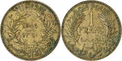 World Coins - Coin, Tunisia, Anonymous, Franc, 1941, Paris, , Aluminum-Bronze, KM:247