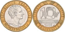 World Coins - France, 10 Francs, Montesquieu, 1989, MDP, Pattern, Cupro-aluminium-nickel