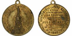 World Coins - France, Medal, Fête Nationale, Distribution des Drapeaux par Jules Grévy