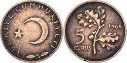 World Coins - Coin, Turkey, 5 Kurus, 1966
