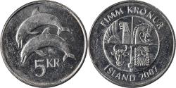 World Coins - Coin, Iceland, 5 Kronur, 2007