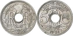 World Coins - France, 5 Centimes, Lindauer, 1924, Paris, Copper-nickel,