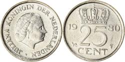 World Coins - Coin, Netherlands, 25 Cents, 1980, , Nickel, KM:Pn136