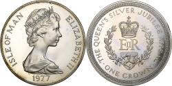 World Coins - ISLE OF MAN, Crown, 1977, Pobjoy Mint, KM #41a, , Silver, 38.5, 28.36