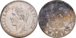 World Coins - Coin, France, Charles X, 5 Francs, 1827, Marseille, , Silver