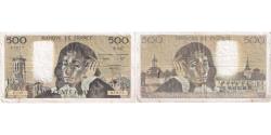 World Coins - France, 500 Francs, Pascal, 1981, K.142, EF(40-45), Fayette:71.25, KM:156e