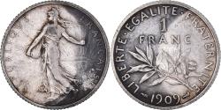 World Coins - Coin, France, Semeuse, Franc, 1909, Paris, , Silver, Gadoury:467
