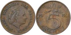 World Coins - Netherlands, Juliana, 5 Cents, 1980, Bronze, , KM:181