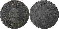 World Coins - France, Henri IV, Double Tournois, 1606, Paris, Copper, , Gadoury:538