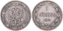 World Coins - Coin, Finland, Alexander II, Markka, 1874, Helsinki, , Silver, KM:3.2