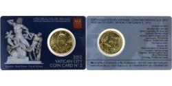 World Coins - Vatican, 50 Euro Cent, Pape Benoit XVI, Coin card.FDC, 2012, Rome, Nordic gold