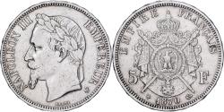 World Coins - France, Napoleon III, 5 Francs, Napoléon III, 1870, Paris, Silver,