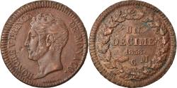 World Coins - Coin, Monaco, Honore V, Decime, 1838, Monaco, , Copper, KM:97.1