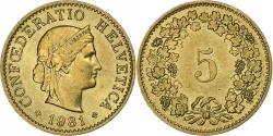 World Coins - Switzerland, 5 Rappen, 1981, Bern, Aluminum-Bronze, , KM:26c