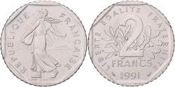 World Coins - France, 2 Francs, Semeuse, 1991, MDP, BU, Nickel, , Gadoury:547