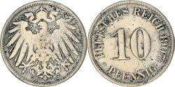 World Coins - Coin, GERMANY - EMPIRE, Wilhelm II, 10 Pfennig, 1907, Stuttgart,
