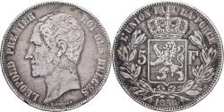 World Coins - Belgium, Leopold I, 5 Francs, 5 Frank, 1850, Brussels, Silver, , KM:17