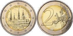 World Coins - Latvia, 2 Euro, Eiropas Kulturas Galvaspilseta, 2014, Colourized,