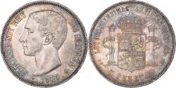 World Coins - Coin, Spain, Alfonso XII, 5 Pesetas, 1876, Madrid, , Silver, KM:671