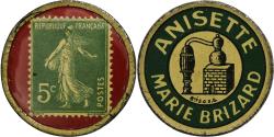 World Coins - France, Anisette Marie Brizard, 5 Centimes, n.d., Stamp-Coin,