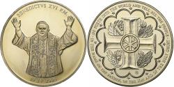 World Coins - Vatican, Medal, Le Pape Benoit XVI, 2005, Copper Plated Silver,