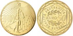 World Coins - France, 10 Euro, Semeuse, Gilded, 2010, MDP, Silver,