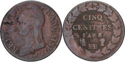 World Coins - Coin, France, Dupré, 5 Centimes, AN 8/5, Strasbourg, , Copper