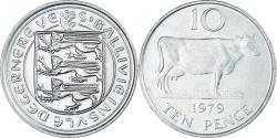 World Coins - Coin, Guernsey, Elizabeth II, 10 Pence, 1979, Heaton, , Copper-nickel