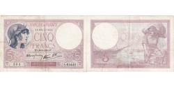 World Coins - France, 5 Francs, Violet, 1939-09-28, S.63445, EF(40-45)