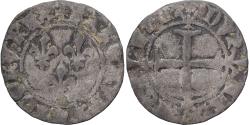 World Coins - France, Charles VI, Double Tournois, Dijon, , Billon, Gadoury:393