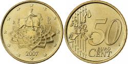 World Coins - Italy, 50 Euro Cent, 2007, Rome, Nordic gold,