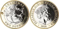World Coins - Coin, Gibraltar, Christmas, 2 Pounds, 2020, , Bi-Metallic