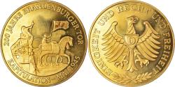 World Coins - Germany, Medal, 200 Jahre Brandenburger Tor, Kapitulation, History, 1991