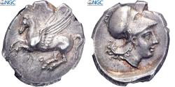 Ancient Coins - Bruttium, Stater, ca. 350-275 BC, Lokroi Epizephyrioi, Silver, NGC,