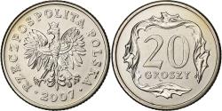 World Coins - Poland, 20 Groszy, 2007, Warsaw, Copper-nickel, , KM:280