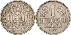 World Coins - Federal Republic of Germany, Mark, 1955, Hambourg, Copper-nickel,