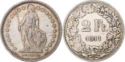 World Coins - Switzerland, 2 Francs, Helvetia, 1911, Bern, Silver, , KM:21