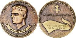 World Coins - France, Medal, Cinquantenaire de la Libération, Colonel Parisot, WAR, 1994