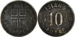 World Coins - Coin, Iceland, 10 Aurar, 1966