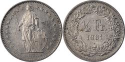 World Coins - Coin, Switzerland, 1/2 Franc, 1981