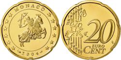 World Coins - Monaco, 20 Euro Cent, Prince Rainier III, 2004, Proof, , Brass, KM:171