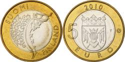 World Coins - Finland, 5 Euro, Finland Proper, 2010, Vantaa, Bi-Metallic,