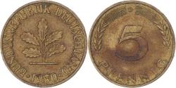 World Coins - Coin, GERMANY - FEDERAL REPUBLIC, 5 Pfennig, 1950, Berlin, , Brass Clad