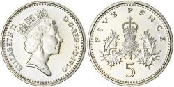World Coins - Coin, Great Britain, Elizabeth II, 5 Pence, 1990, , Copper-nickel