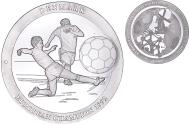 World Coins - France, Medal, European Cup (1992), 2000, Denmark, , Silver
