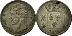 World Coins - Coin, France, Charles X, 1/4 Franc, 1828, Paris, , Silver, KM:722.1