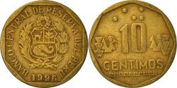 World Coins - Coin, Peru, 10 Centimos, 1996, Lima, , Brass, KM:305.1